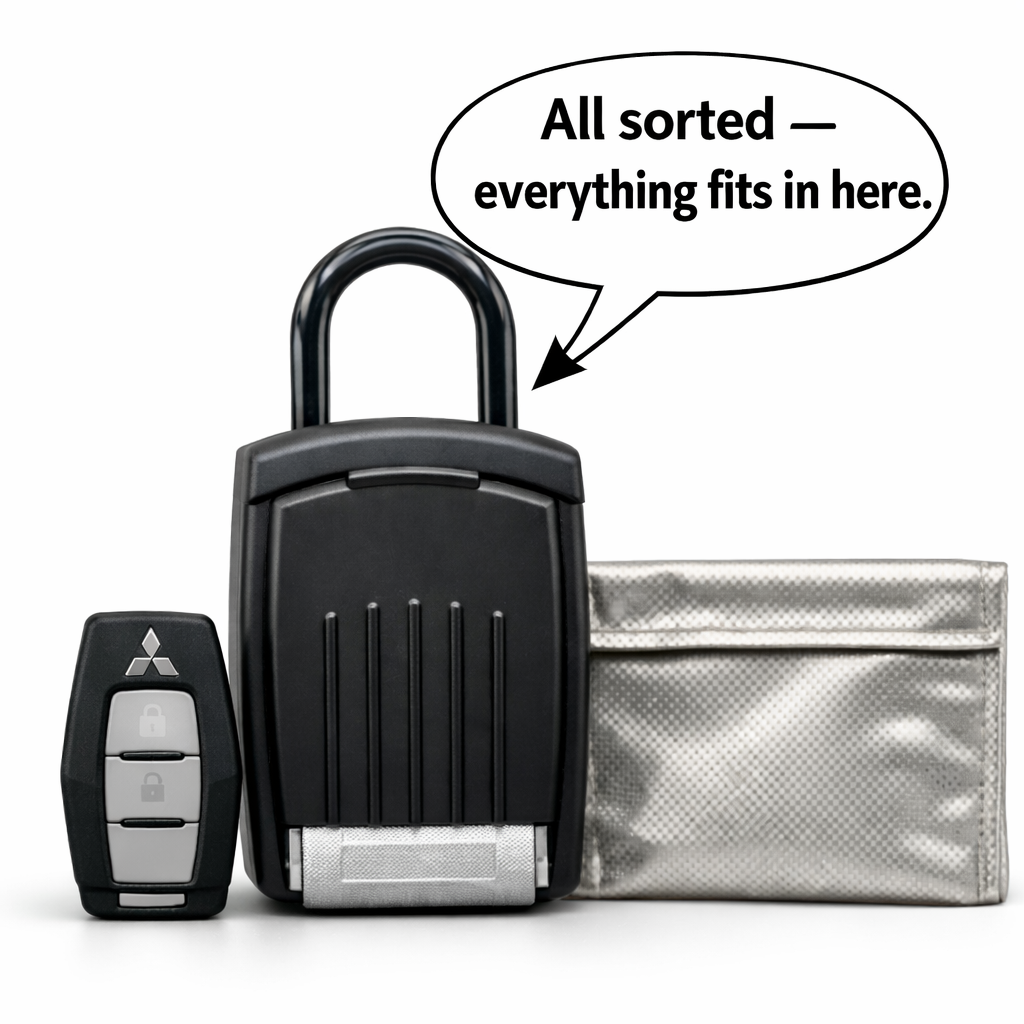 CARGUARD CAR KEY LOCK BOX + RFID POUCH